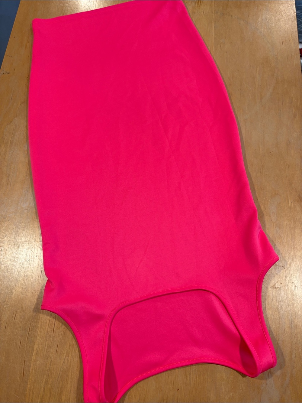 Neon ~ fluorescent Hot Pink Stretch Pencil Dress Fun!